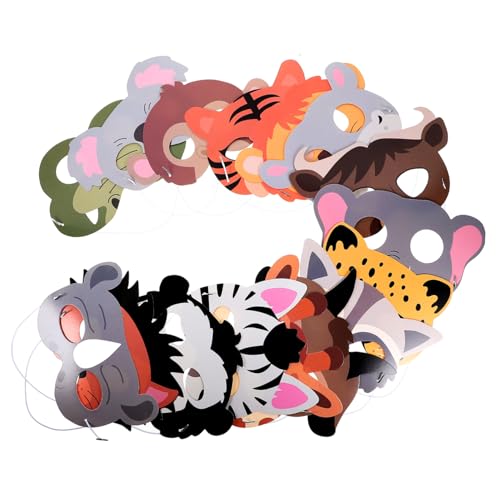 ifundom Masken Basteln Kindergeburtstag Dschungel Tiere Papiermasken Tiermasken Für Ausmalbare Masken Für Geburtstagsfeiern Halloween Deko Lustige Tiermasken Für Rollenspiele Und Kostümpartys von ifundom
