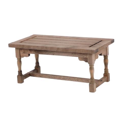 ifundom Maßstab Holz Tisch Modell Natürliche Holzoptik Sicher Abgerundete Kanten Leichtes Mini Möbelstück Für Puppenhaus Küche Und Wohnzimmer Dekoration von ifundom