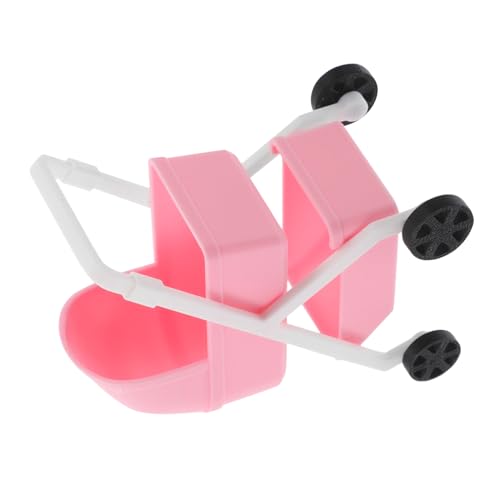 ifundom Maßstab Realistisch Gestalteter Kinderwagen für Puppenhaus Dekoration und Rollenspiel Robust Leicht und Kindgerecht Rosa Design von ifundom