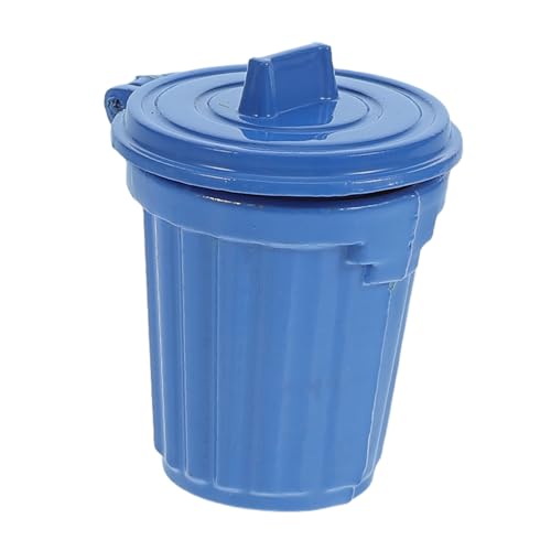 ifundom Maßstab Realistischer Abfallbehälter für Miniaturmodelle Garten Deko Hochwertiges Zubehör für DIY Puppenhäuser Detailreiche Verarbeitung von ifundom