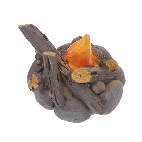 ifundom Lebensechtes Lagerfeuer Aus Kunstharz Mini- -Accessoire Zur Dekoration Spielzeug-feuermodell-Ornament von ifundom