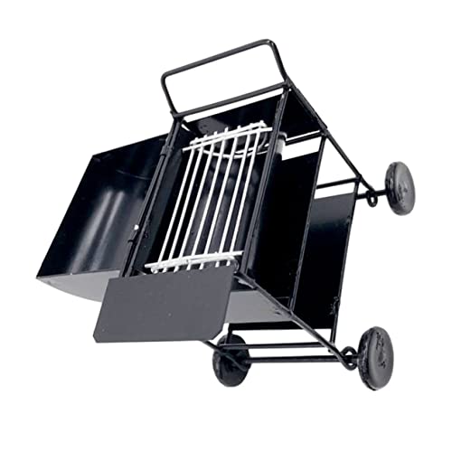 ifundom Mini Barbecue Cart Modell für Puppenhaus Realistische Miniatur Grillwagen Dekoration für Mini Küche und Sammler Detailreiche BBQ Zubehör für Dollhouse Gestaltung von ifundom