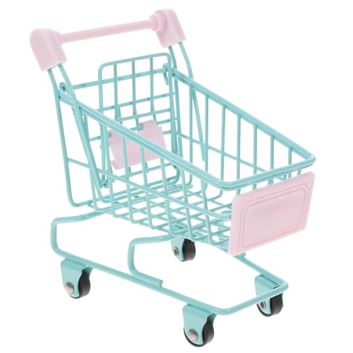 ifundom Mini-Einkaufswagen Kinderwagen für Kleinkinder kleine Sackkarre Einkaufen Spielzeuge Supermarkt-Wagen-Aufbewahrungsspielzeug Miniatur-Supermarktwagen Schmiedeeisen von ifundom