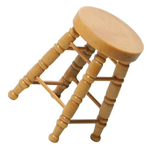 ifundom Mini-hocker Zum Basteln Realistischer Runder Holzhocker Für Häuser Gartendekoration von ifundom