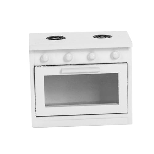 ifundom Mini Herd für kinderspielzeug hühner White Color einbauküche mini Mini-Küchenkochtisch Miniatur-Küchenwerkzeug Mini-Küchenherd Mini-Herd hölzern Weiß von ifundom