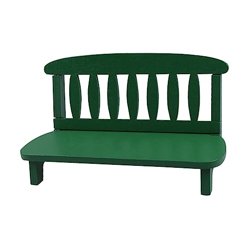 ifundom Mini Holz Sofa Modell Vintage Miniatur Settee aus Holz Kreatives Foto Requisit Grünes Miniatur Wohnzimmer Deko für Zuhause Büro von ifundom