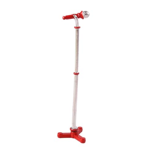 ifundom Mini-Mikrofon für kinderspielzeug puppenhauszubehör Mikrofonmodell Desk Decoration Kid Toys Tischmikrofon lustiges Puppenmikrofon Mini-Hausversorgung Legierung rot von ifundom