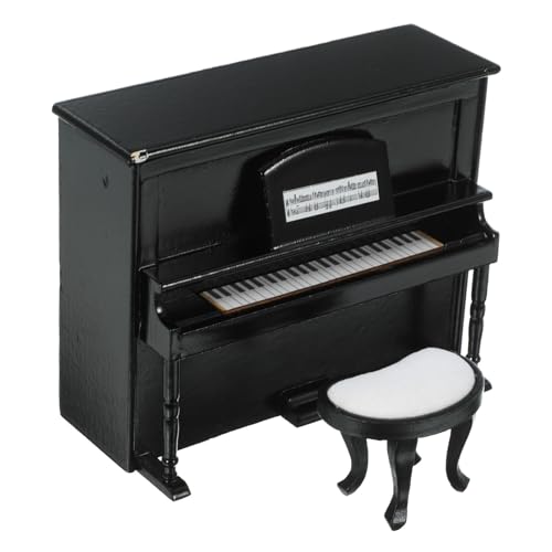 ifundom Mini Piano Model Mini Klavierhocker Miniatur Musikinstrument Set Doll House Dekoration Accessoires Zum Geburtstag Weihnachten von ifundom