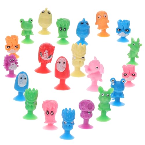 ifundom Mini Saugnapf Tier Spielzeuge Bunte Cartoon Plastikpuppen Für Und Kleinkinder Zufällige Muster Für Kreatives von ifundom