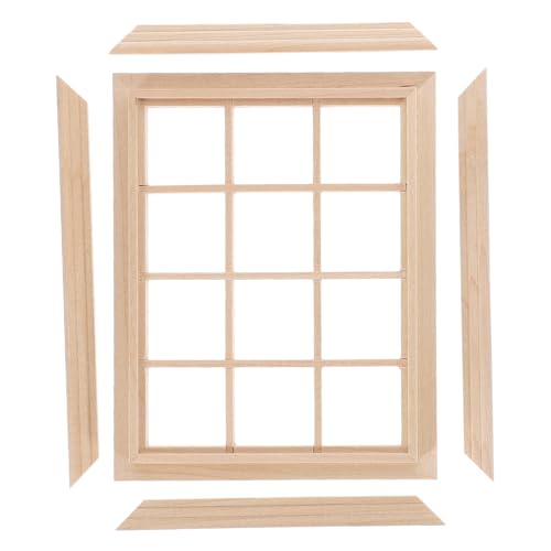 ifundom Mini-leeres Fenster puppenhauszubehör Mini-Landschaftsverzierungen Fenstermodell Puppenhausverzierung kleines Hausgerät Rollenspielfenster Puppenhaus-Layout Miniaturfenster hölzern ifundom Mini-leeres Fenster puppenhauszubehör Mini-Landschaftsverzierungen Fenstermodell Puppenhausverzierung kleines Hausgerät Rollenspielfenster Puppenhaus-Layout Miniaturfenster hölzern von ifundom