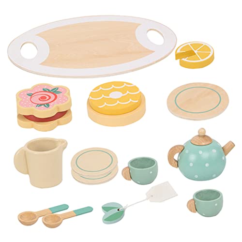 ifundom Mini-teeservice Für Kinder Rollenspiel-teeservice 1 Set Aus Holz-teeparty-Spielzeug Für Geburtstagsfeiern Und Mädchen von ifundom