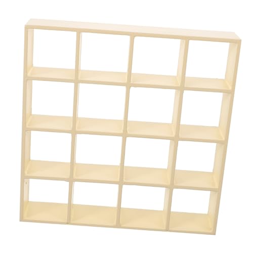 ifundom Mini-vitrine Mini- Puppenhausmöbel Kinderspielzeug Schreibtisch-bücherregal Ornamente Zum Basteln Bücherregal Für Miniaturhaus Schmückt Weiß Hölzern von ifundom