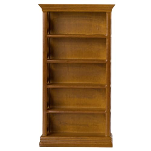 ifundom Miniatur Bücherregal Aus Kleines öbelstück Für Puppenhaus Und Miniatur Dekoration Ideal Für Das Wohnzimmer Oder Die Bibliothek Im Miniaturformat Walnussfarbe von ifundom