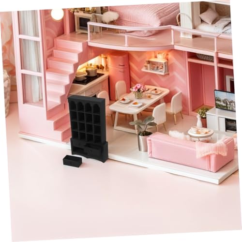 ifundom Miniatur Bücherregal Vintage Miniaturmöbel Mini Aufbewahrungsschrank Puppenhaus Zubehör Schwarzer Miniatur Holz Bücherschrank für Puppenhaus Schlafzimmer Dekoration ifundom Miniatur Bücherregal Vintage Miniaturmöbel Mini Aufbewahrungsschrank Puppenhaus Zubehör Schwarzer Miniatur Holz Bücherschrank für Puppenhaus Schlafzimmer Dekoration von ifundom