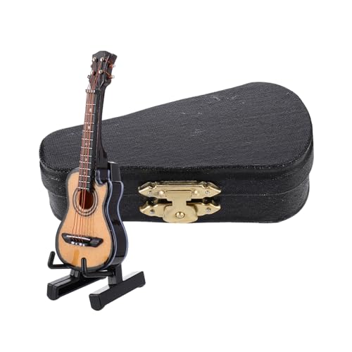 ifundom Miniatur Gitarre Modell Statue Dekorative Gitarre Für Schreibtisch Ideal Als Musik Instrument Deko Perfektes Für Musikliebhaber Und Sammler von ifundom
