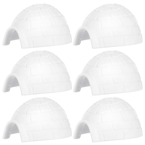 ifundom 6 Stück Mini-Iglu-Spielzeug, lebensechte Iglu-Modelle, Mikro-Landschaftsdekoration für Kinder, Puppenhaus, Fotografie-Requisiten von ifundom