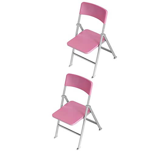 ifundom Miniatur Klappstuhl Für Puppenhaus Faltbare öbel Im Mini Format Ideal Für Miniature House Pink Perfektes Zubehör Für Puppen Und Spielzeughäuser von ifundom