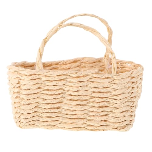 ifundom Miniatur Korb aus Rattan Realistisches Puppenhaus Zubehör Stabiles Leicht zu Reinigendes Mini Aufbewahrungskörbchen für Puppenhaus Deko und Basteln Authentische Gemüse und ifundom Miniatur Korb aus Rattan Realistisches Puppenhaus Zubehör Stabiles Leicht zu Reinigendes Mini Aufbewahrungskörbchen für Puppenhaus Deko und Basteln Authentische Gemüse und von ifundom