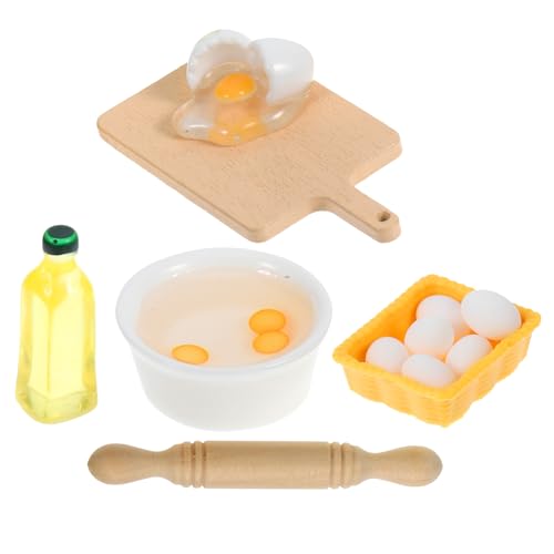 ifundom Miniatur Küchenwerkzeuge Für Puppenhaus 1 Set Mit Rollholz Schneidebrett Und Eierdekor Detailgetreue Nachbildung Für Kreatives Ideal Für Puppenhaus Dekoration ifundom Miniatur Küchenwerkzeuge Für Puppenhaus 1 Set Mit Rollholz Schneidebrett Und Eierdekor Detailgetreue Nachbildung Für Kreatives Ideal Für Puppenhaus Dekoration von ifundom