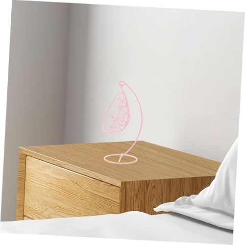 ifundom Miniatur Metall Schaukelstuhl Robust Funktional Kompakt Romantisch Für Kinderzimmer Garten Deko Kleiner Hängesessel Zubehör von ifundom