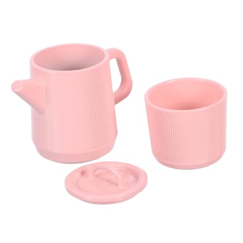 ifundom Miniatur Metall Teeset Set Frisches Zartes Design mit Realistischen Teetassen Mini Küchen Zubehör für Puppenhaus Bjd und Puppen für Mini Tee Party Dekoration und Fotos von ifundom