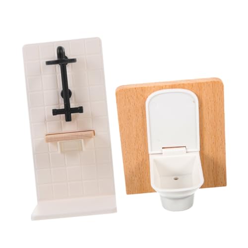ifundom Miniatur Puppenhaus Badezimmermöbel mit Realistischem Miniatur Wc und Duschraum Stabiles Kompatibel mit Verschiedenen Puppenhausmodellen Farbecht und Langlebig ifundom Miniatur Puppenhaus Badezimmermöbel mit Realistischem Miniatur Wc und Duschraum Stabiles Kompatibel mit Verschiedenen Puppenhausmodellen Farbecht und Langlebig von ifundom