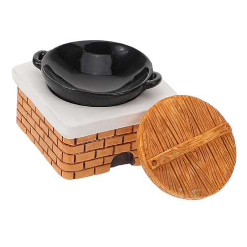 ifundom Miniatur Puppenhaus Küchenzubehör Teiliges mit Detailreichem Ofen Realistische Miniaturmöbel für Kreatives und Puppenhaus Dekoration von ifundom