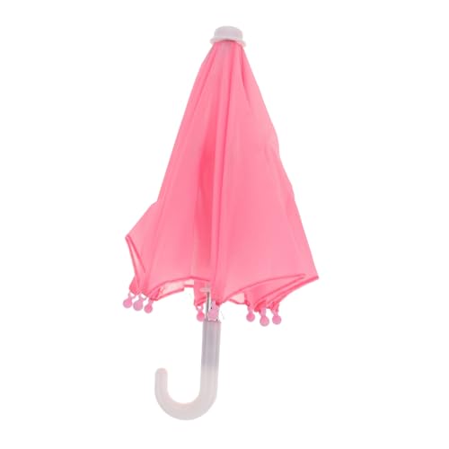 ifundom Miniatur Puppenschirm Dekorativer Regenschirm für Puppen Rosa Zubehör für Puppenhäuser und Miniaturhandwerk von ifundom