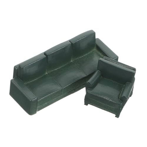 ifundom Miniatur-Sofa Scale Dollhouse Möbel Zubehör Hochrealistisches Gepolstertes Modell für Puppenhaus Modellbau und Kreative Fotografie Grün ifundom Miniatur-Sofa Scale Dollhouse Möbel Zubehör Hochrealistisches Gepolstertes Modell für Puppenhaus Modellbau und Kreative Fotografie Grün von ifundom