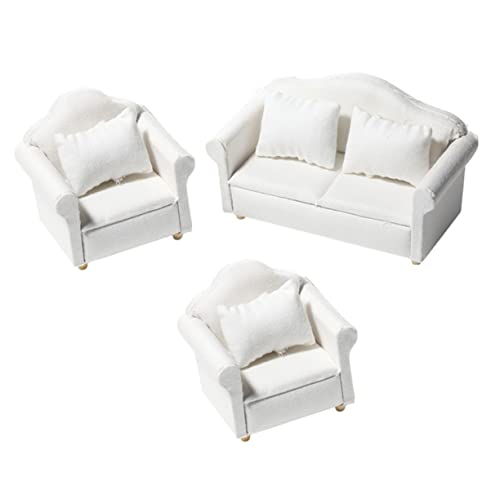 ifundom Miniatur-Sofa-Set Mit Kissen 3-teilig Puppenhaus Mini-möbel Für Modelle Realistisch Leicht ifundom Miniatur-Sofa-Set Mit Kissen 3-teilig Puppenhaus Mini-möbel Für Modelle Realistisch Leicht von ifundom