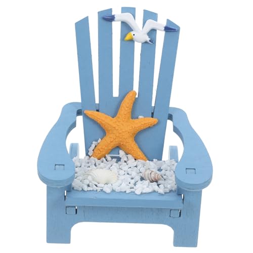 ifundom Miniatur Strandstuhl Deko Kleiner Strandstuhl für Puppenhaus und Mikrolandschaften Hübsches Möbelstück für Schreibtisch und Regale Langlebig und Pflegeleicht für Kreative von ifundom