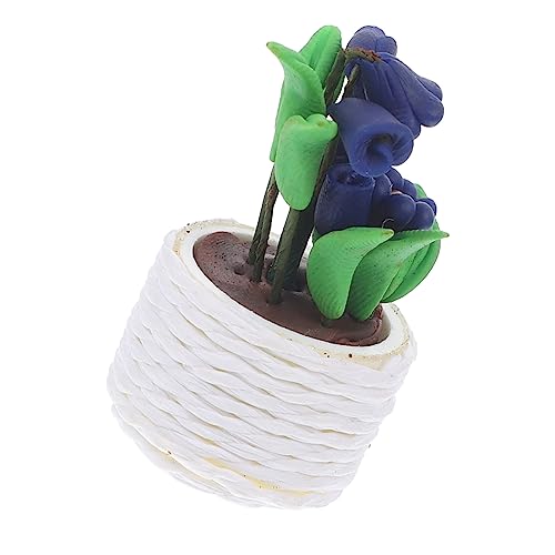 Puppenhaus-Bonsai Kleines Bonsai-Modell Feengarten-topfblume Grünpflanzen-Ornament Töpfe Für Pflanzen Puppenhauszubehör Anlage Künstlich Sukkulente Pflanzen Kind Keramik Violett von ifundom