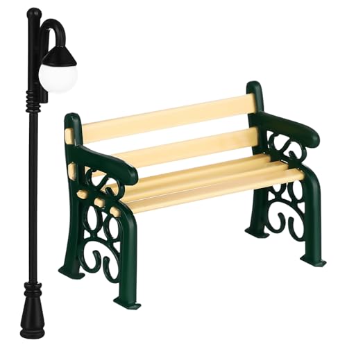 ifundom Miniaturbank Straßenlaternenpfosten Miniaturlampe – Parkbank-Zubehör Für DIY-Dekoration Puppenhausbank Sammelfiguren Miniaturbausatz Mikrolandschaft ifundom Miniaturbank Straßenlaternenpfosten Miniaturlampe – Parkbank-Zubehör Für DIY-Dekoration Puppenhausbank Sammelfiguren Miniaturbausatz Mikrolandschaft von ifundom