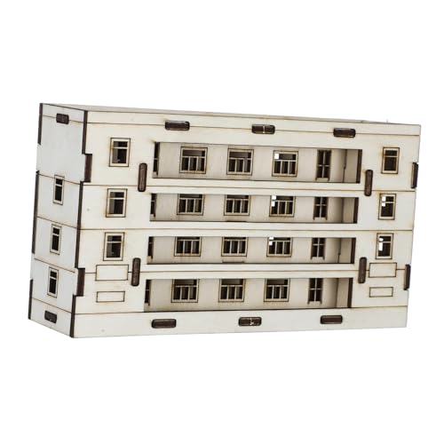 ifundom Miniaturhaus Materialien Für Architekturmodelle Hausmontagemodell DIY Mini-modellbausatz Szenenmodell Winziges Kleiner Hausbausatz Architekturmodellbausätze Holz Beige von ifundom
