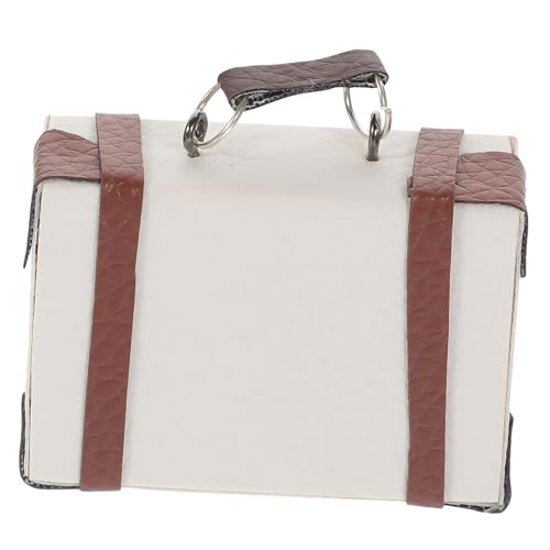 ifundom Miniaturmöbel Vintage Koffertruhe Retro Mini Gepäckkoffer Mini Mini Miniatur Koffer Mini Koffer Schmücken Mini Raumdekor Mini Koffer Pu Beige von ifundom