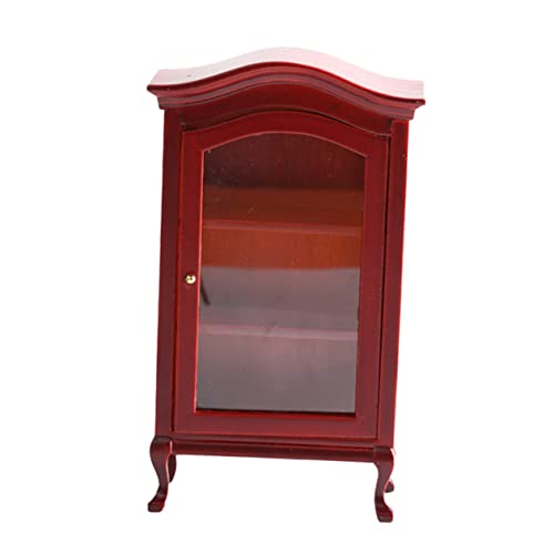 ifundom Miniaturschrank zufällig Puppe Mädchen klein für kinderspielzeug weinachtsgeschenk Geburtstags Miniatur-Vitrine Miniatur-Schrankmodell Birke rot von ifundom