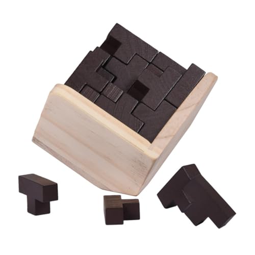ifundom Minsuo Würfel-Puzzle-Spielzeug Holzspielzeug zum Zusammenbauen fokussiert Kinder Puzzle Puzzlematte Kinderspielzeug Intellektuelles Spielzeug Lernspielzeug hölzern Rätsel von ifundom