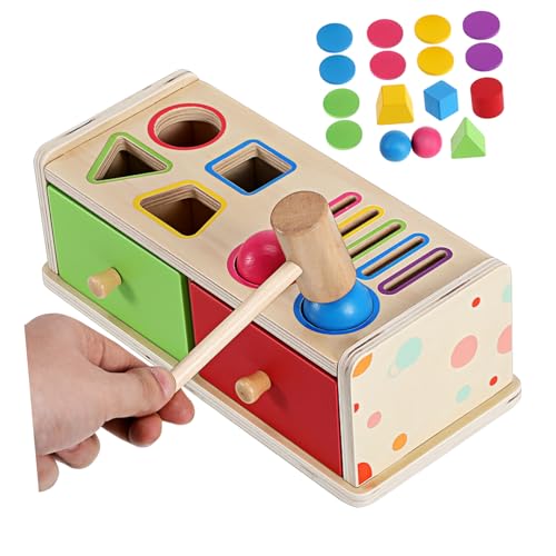ifundom Montessori Holz Farb und Formsortierspielzeug für Kleinkinder Interaktives Lernspiel zur Farberkennung Robustes Holzbaustein Hand Auge Koordination und Kognitiver Entwicklung ifundom Montessori Holz Farb und Formsortierspielzeug für Kleinkinder Interaktives Lernspiel zur Farberkennung Robustes Holzbaustein Hand Auge Koordination und Kognitiver Entwicklung von ifundom