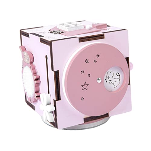 ifundom Montessori Holzspielzeug 1pc Beschäftigungswürfel Für Pädagogisches Zur Frühkindlichen Motorikspielzeug Pink Ab 1 Jahr Ideales Für ädchen Und Jungen von ifundom