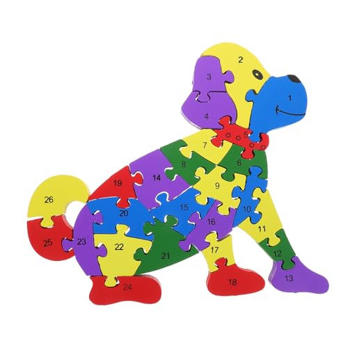 ifundom Montessori Holzspielzeug Zahlen Alphabet Puzzle Bunte Bauklötze Lernspielzeug Fördert Kreativität und Kognitive Fähigkeiten für Zuhause und Schule von ifundom