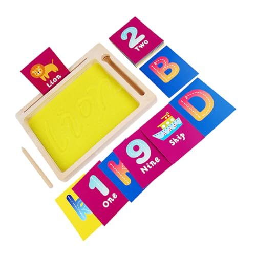 ifundom Montessori Sandspielset für Kleinkinder Sensorische Aktivitäten zur Frühkindlichen Bildung Schreibspielzeug für Alphabet und Zahlen für Vorschul Lernspiele von ifundom