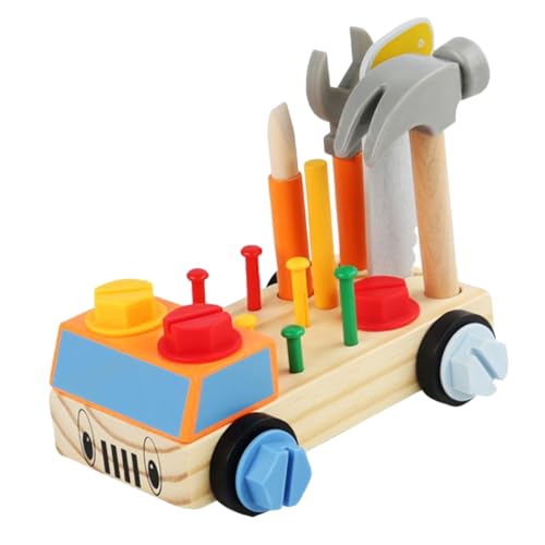 ifundom Montessori Schraubendreher Spielbrett Werkzeugsauto Mit Abnehmbaren Schrauben Pädagogisches DIY Für Motorikspielzeug Zur Der Feinmotorik Und Kreativität von ifundom