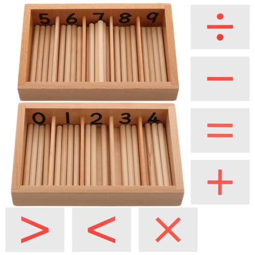 ifundom Montessori-Spindelkasten Mit 45 Spindeln Montessori-Lernspielzeug Mathematik-Lernspielzeug Für Jungen Und Mädchen Im Vorschulalter von ifundom
