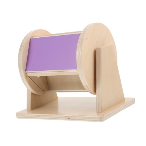 ifundom Frühes Lernspielzeug Holztextiltrommel Rollendes Rad Babyspielzeug Für Die Entwicklung Der Kognitiven Und Motorischen Fähigkeiten von ifundom
