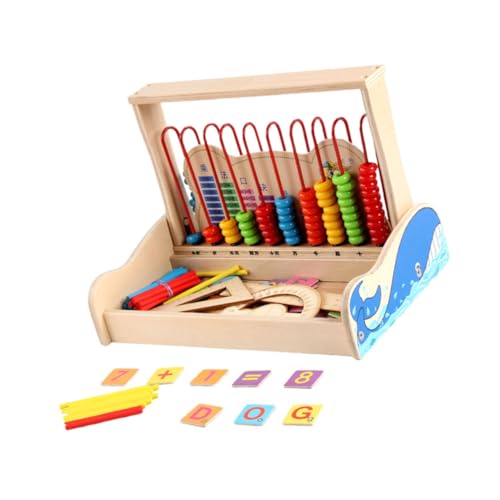 ifundom Multifunktionaler Abakus Rechenrahmen Für Mathe Lernspielzeug Für Frühe Bildung 10 Stufige Zählperlen Für Spielerisches Rechnen Und Zahlenverständnis von ifundom