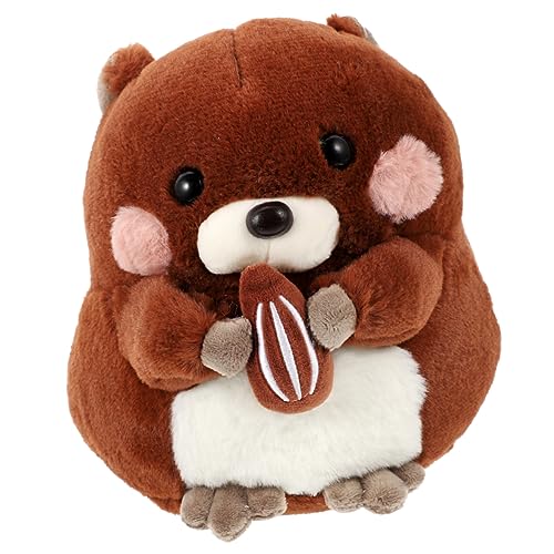 ifundom Murmeltier-Puppe Plüsch Tierspielzeug Mädchen Puppe Plüschpuppen lustiges Stoffpuppen für für Neugeborene Puppe Baumwolle Brown von ifundom