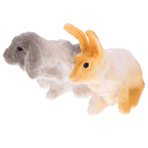 ifundom Niedliches Bunny Modell Simulation Hase Tier Modell Für Lernspielzeug Für Die Tierische Farm Dekoratives Kunststoffkaninchen von ifundom