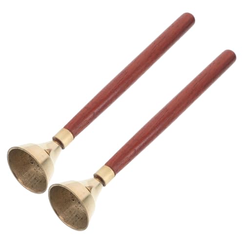 ifundom Orff Musikinstrumenten Set Klingelglocke Mit Griff Schlaginstrument Handglocke Musikinstrumente Schlaginstrument Handglocken Musikalische Handglocken Braun von ifundom