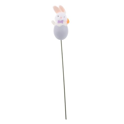 ifundom Osterdekorationen Arrangement Gefälschte Kaninchenstiel Eier Blumenstrauß Sticks Tier Simulierte Blumenblume Frühling Künstlicher Hase Ostereiersträuße Ostereier Picks Plastik von ifundom