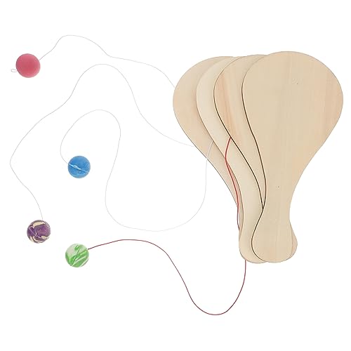 ifundom Paddle Ball Set DIY Paddle Ball Für Kreatives Malen Und Basteln Ideales Spiel Für Drinnen Und Draußen Zufällige Ballfarbe von ifundom